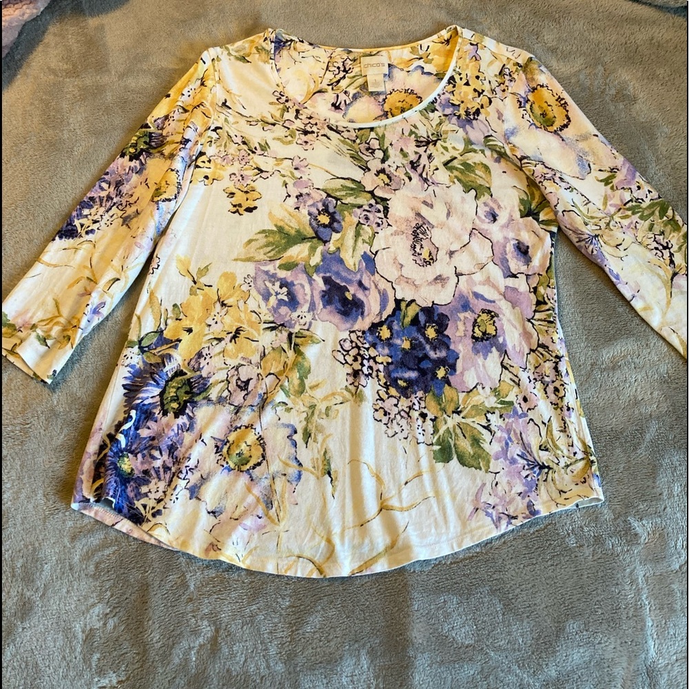 Chico’s Floral Print Top